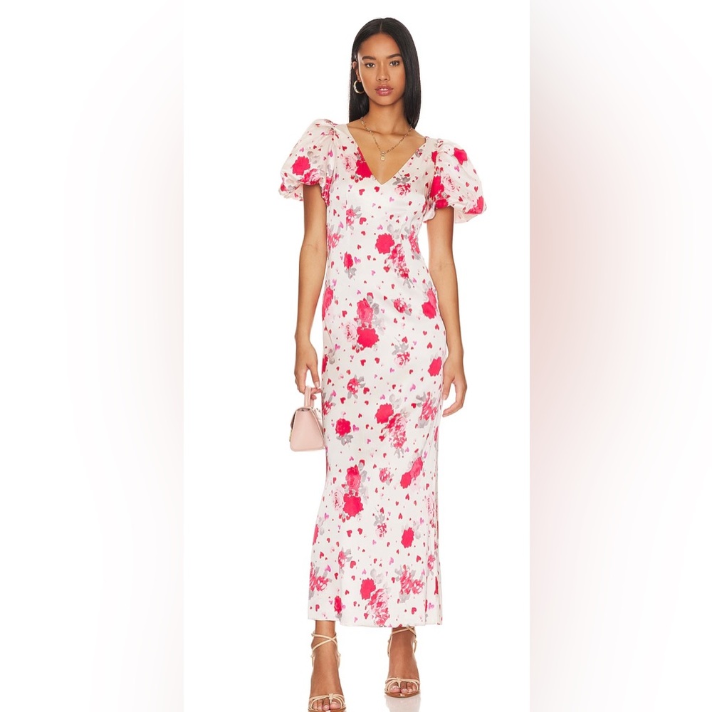 LPA Maryana Maxi Dress in Red & Pink - Size M - NWT 😍